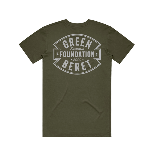 GBF Badge Tee - Back Gray Print