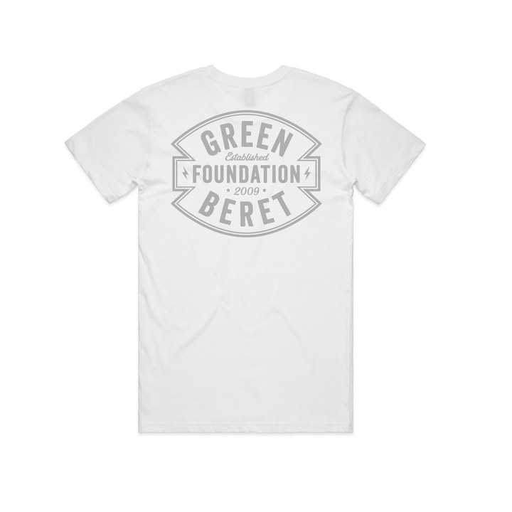 GBF Badge Tee - Back Gray Print