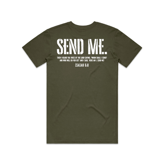 Send Me Tee - White Print