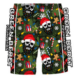 Boys & Mens Green Beret Bearded Bastards Holiday Short