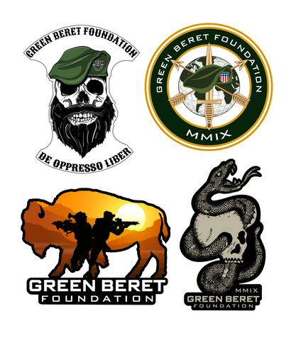 Green Beret Foundation stickers 4-pack