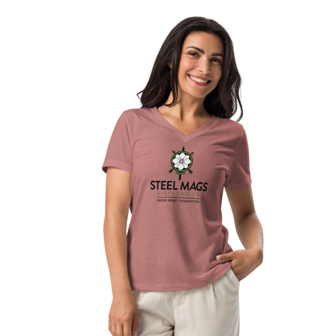Steel Mags Sisterhood relaxed v-neck t-shirt