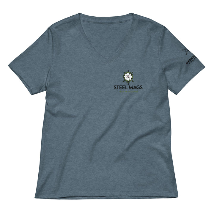 Steel Mags Team Moms relaxed v-neck t-shirt
