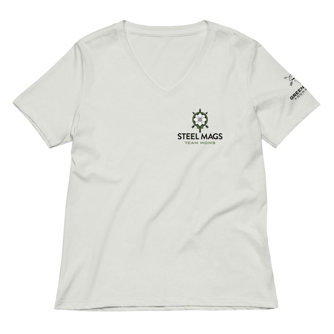 Steel Mags Team Moms relaxed v-neck t-shirt
