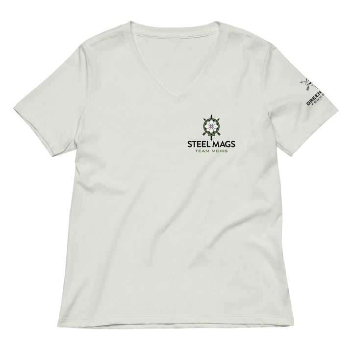 Steel Mags Team Moms relaxed v-neck t-shirt