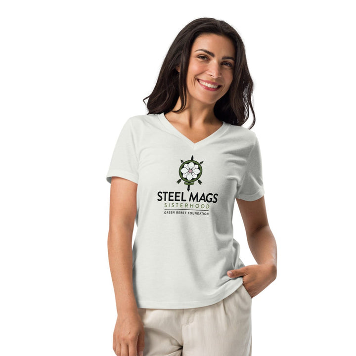Steel Mags Sisterhood relaxed v-neck t-shirt