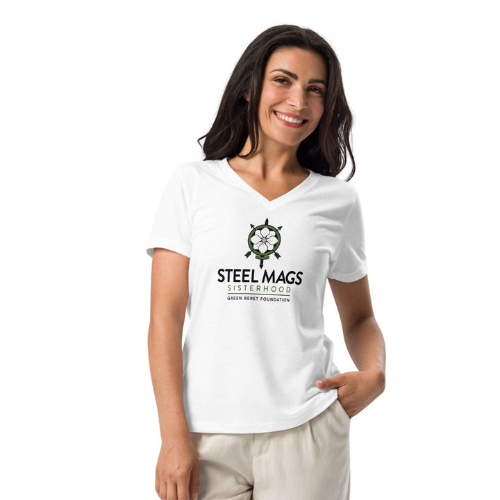 Steel Mags Sisterhood relaxed v-neck t-shirt