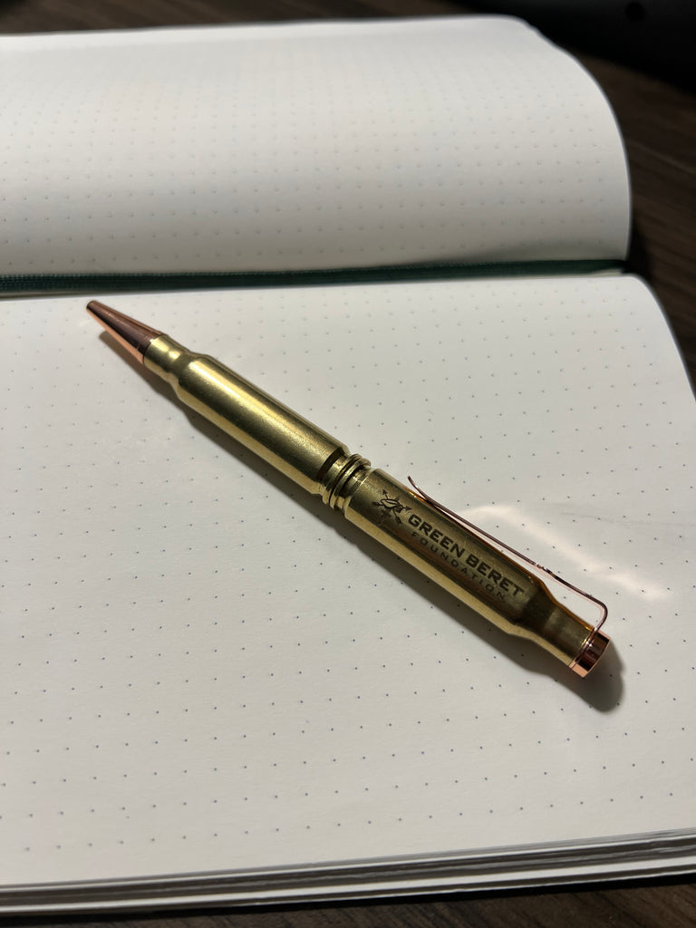 Bullet Cartridge Pen - Brass and Gold