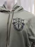 GBF Military Green Performance Mid-Weight Pullover with Embroidered Logo